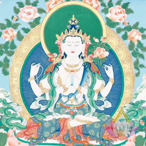 寶生百法之阿底峽尊者所傳六字大明咒觀世音菩薩彩唐