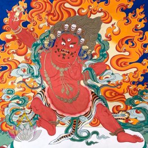 寶生百法之紅色忿怒金剛手彩唐