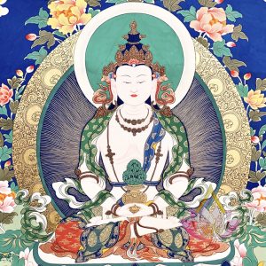 寶生百法之彌札所傳白色無量壽佛彩唐