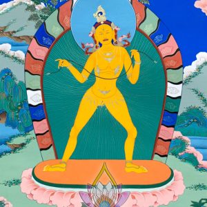 寶生百法之黃絹索母彩唐