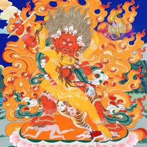 寶生百法之無能勝忿怒金剛彩唐