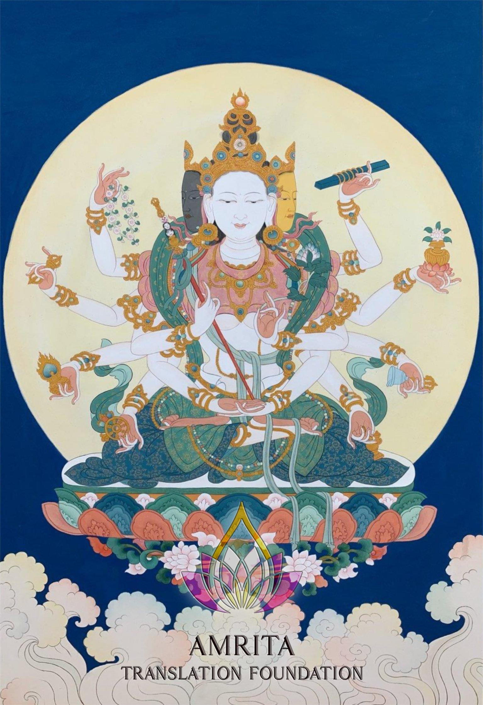 日隱派二十一度母之白如秋月度母 – 大慈恩譯經基金會