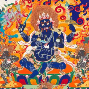 寶生百法之二法合一四臂護法彩唐