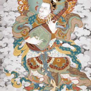 四大天王巨幅彩唐之持國天王