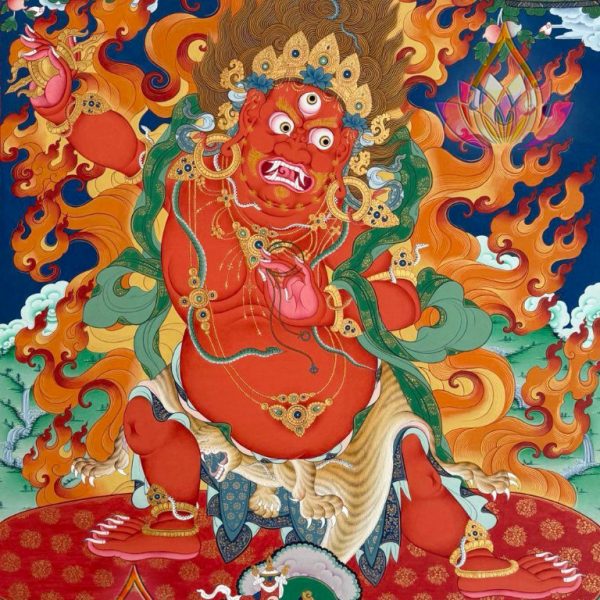 紅色微怒金剛手彩唐